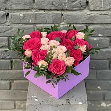 Композиция моя любовь в Минусинске Цветочная композиция из Розы в коробке в Минусинске