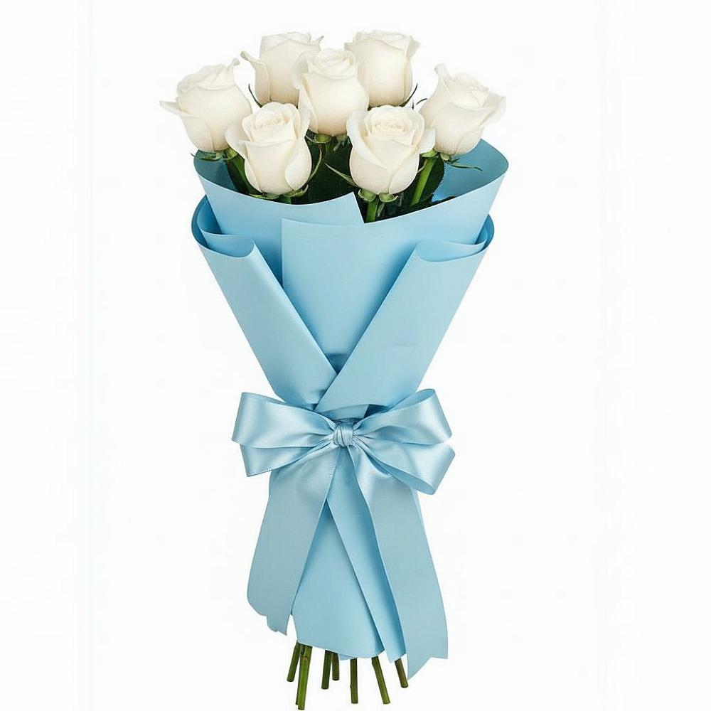 7 Белых роз Проуд в Минусинске Букет 7 белых роз Проуд в Минусинске