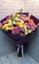 Букет Красочный праздник #REPLACE_PRED# Минусинске Букет цветов из:  Хризантемы и Розы #REPLACE_PRED# Минусинске