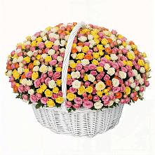 Премиум корзина Кустовых Роз в Минусинске Премиум букет из: Розы в Минусинске