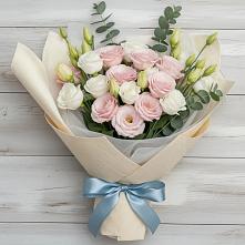 Букет шампанское в Минусинске Букет цветов из:  Лизиантусы в Минусинске