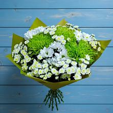 Букет скромность  в Минусинске Букет цветов из:  Хризантемы в Минусинске