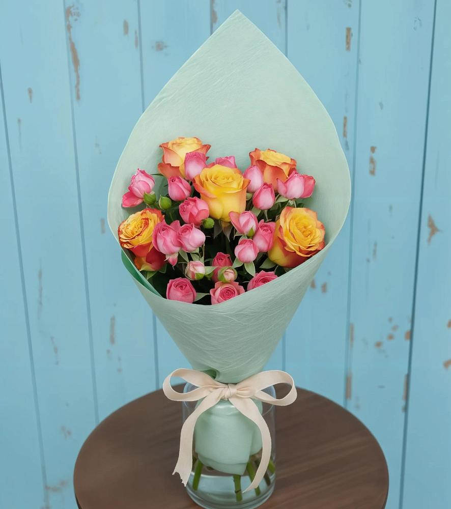 Букет Отличное настроение в Минусинске Букет цветов из: Розы в Минусинске