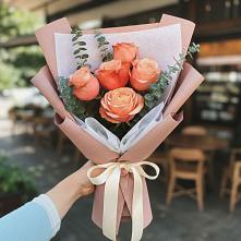 Букет персиковый аромат в Минусинске Букет цветов из:  Розы в Минусинске