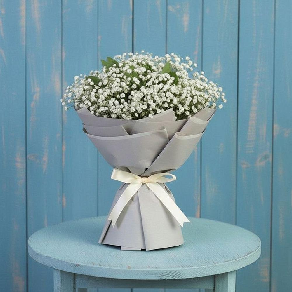 Букет Белые гипсофилы в Минусинске Букет цветов из: Гипсофила в Минусинске