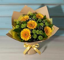 Букет цветов из:  Герберы и Хризантемы в Минусинске