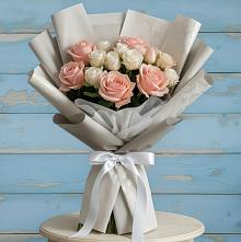 Букет Нежное облако #REPLACE_PRED# Минусинске Букет цветов из:  Розы #REPLACE_PRED# Минусинске