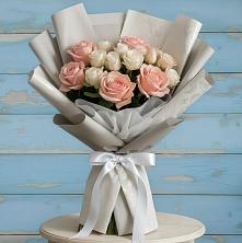 Букет Нежное облако в Минусинске Букет цветов из:  Розы в Минусинске