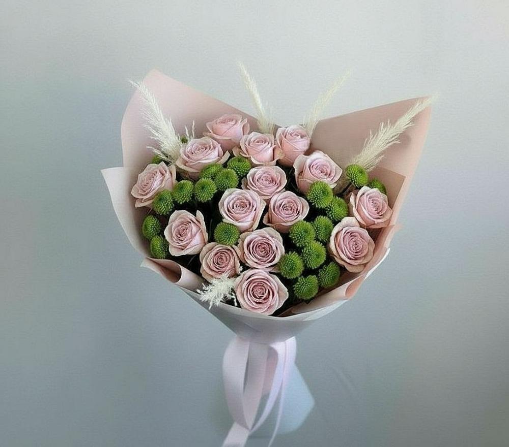 Букет цветов из: Розы и Хризантемы в Минусинске