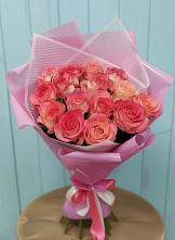 15 Розовых роз Равель в Минусинске Букет 15 Розовых роз Равель в Минусинске