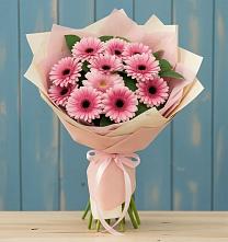 Букет пурпурно-розовый в Минусинске Букет цветов из:  Герберы в Минусинске
