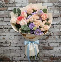 Букет Феерия #REPLACE_PRED# Минусинске Букет цветов из:  Розы, Лизиантусы и Гвоздики #REPLACE_PRED# Минусинске